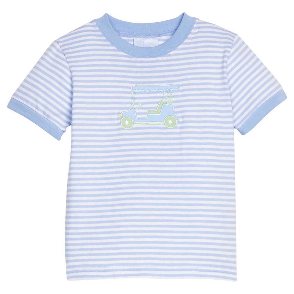 NEW LITTLE ENGLISH boys' applique t-shirt in golf cart